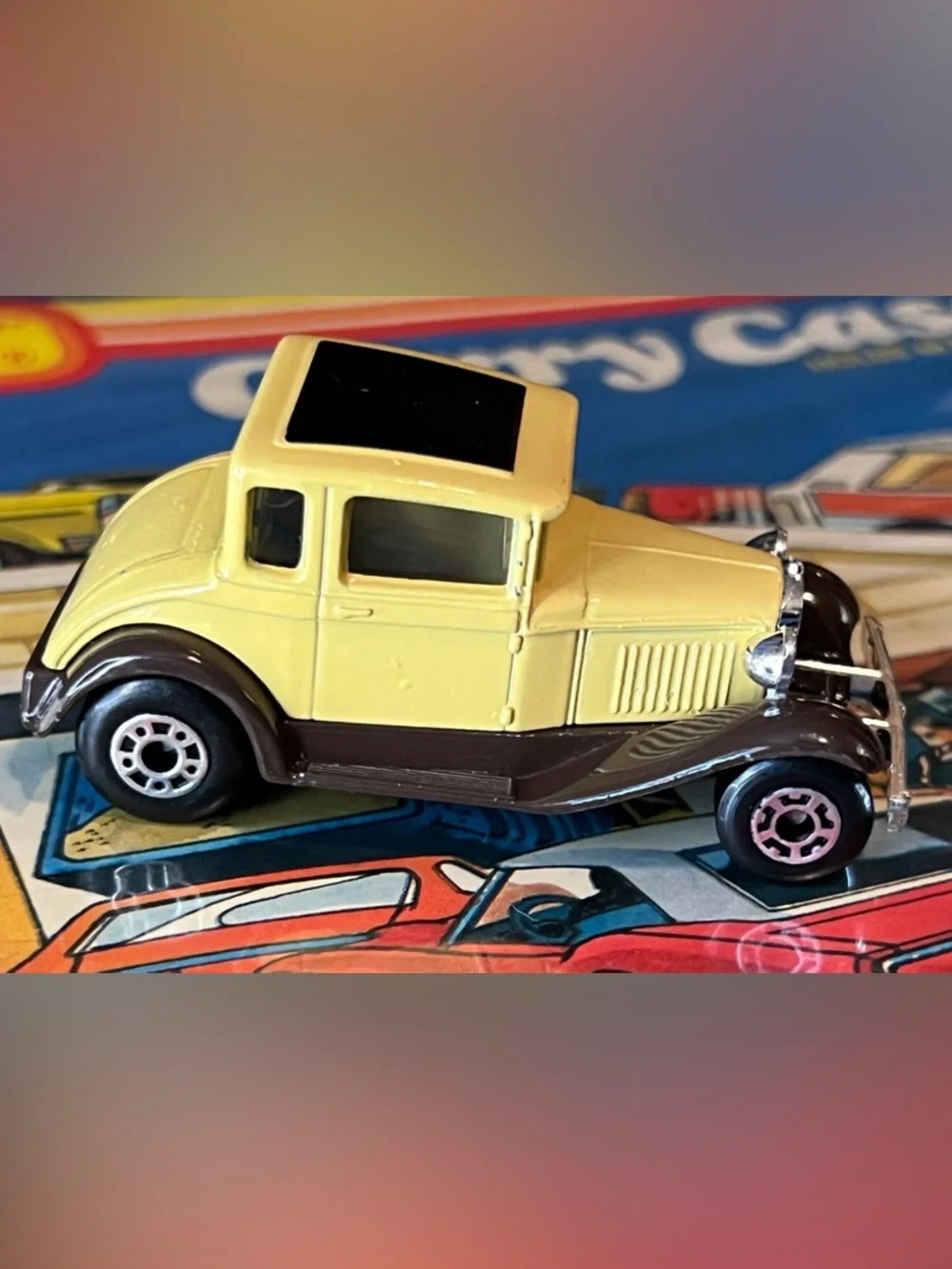 Vintage Matchbox 1979 No. 73 Model A Ford Cream & Brown Made in Macau